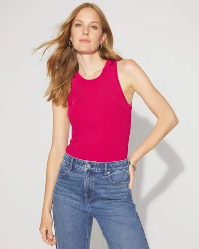 White House Black Market Space-dyed Sweater Tank Top In Pink