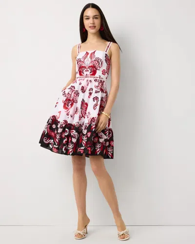 White House Black Market Square Neck Cotton Dress