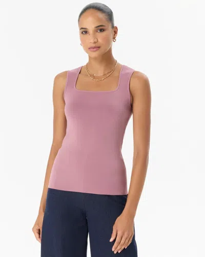 White House Black Market Square Neck Sweater Tank Top In Wistful Mauve