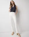 White House Black Market Straight Leg Pants In White