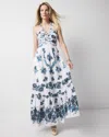 White House Black Market Strappy Floral Halter Maxi Dress