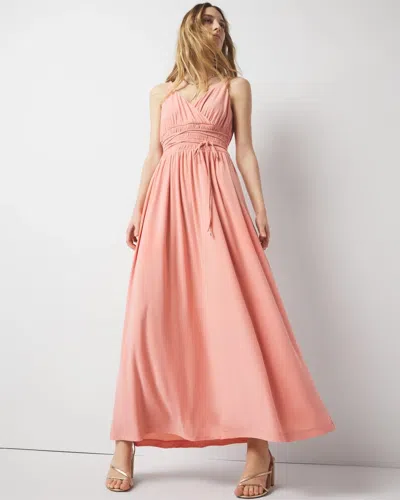 White House Black Market Strappy Matte Jersey Maxi Dress In Crush