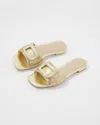 White House Black Market Strappy Slide In Gold