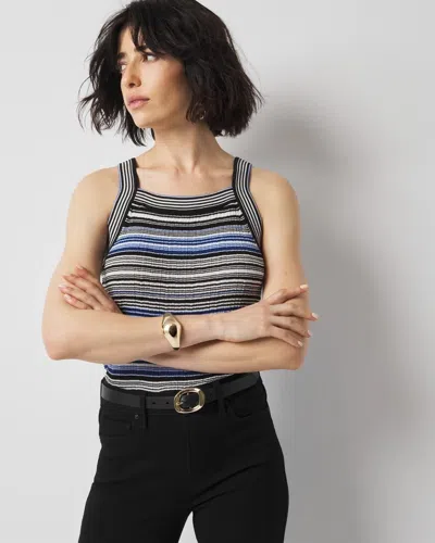 White House Black Market Striped Sweater Tank Top In Hillary Stripe Brilliant