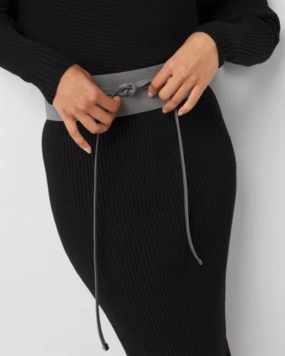 White House Black Market Suede Obi Belt In Grey