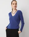 White House Black Market Surplice Cardigan Sweater In Blue