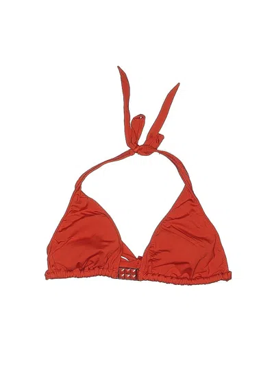 Pre-owned White House Black Market Swimsuit Top Orange Solid Pattern Swimwear