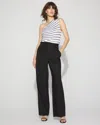 White House Black Market Tab-waist Wide-leg Pants In Black