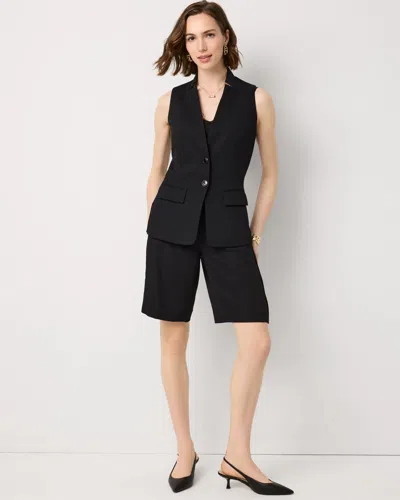 White House Black Market Tailored Bermuda Shorts In Black