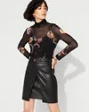 White House Black Market Tailored Faux Leather Skirt In Black