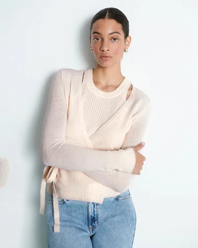 White House Black Market Tank + Tie-waist Cardigan Set Top