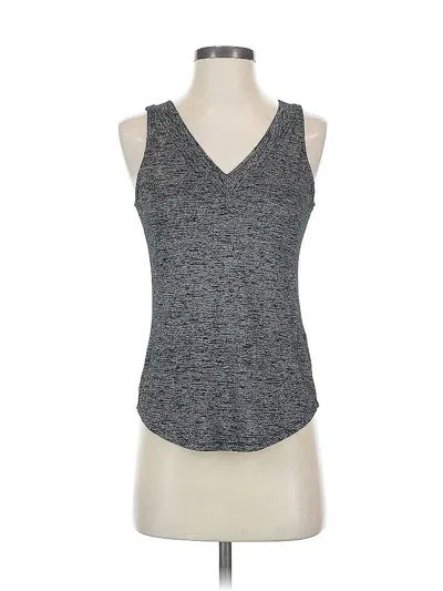 Pre-owned White House Black Market Tank Top Gray Plunge Neckline Tops