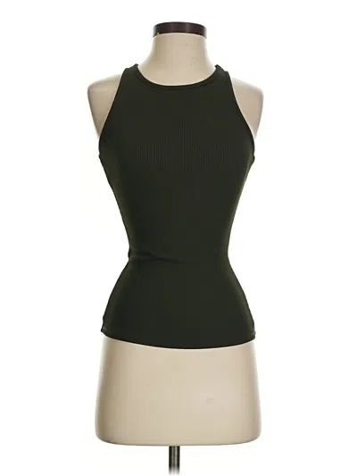 Pre-owned White House Black Market Tank Top Green Halter Neckline Tops