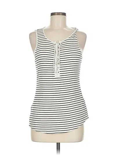 Pre-owned White House Black Market Tank Top Ivory Halter Neckline Tops In White