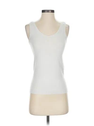 Pre-owned White House Black Market Tank Top Ivory Strapless Neckline Tops In White