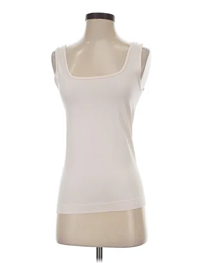 Pre-owned White House Black Market Tank Top Ivory Strapless Neckline Tops In White