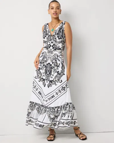 White House Black Market Tie-back Maxi Dress In Multi