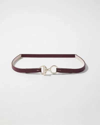 White House Black Market Toggle Skinny Waist Belt In Windsor Wine