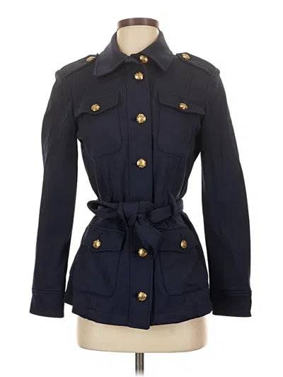 Pre-owned White House Black Market Trenchcoat In Blue
