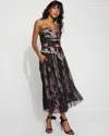 White House Black Market Tulle Overlay Floral Midi Skirt