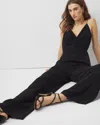 White House Black Market Twist Front Jumpsuit In Black