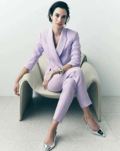 White House Black Market Two-button Studio Blazer In Lavender