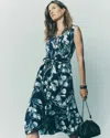 White House Black Market Utility Shirtdress In Mystic Floral Black