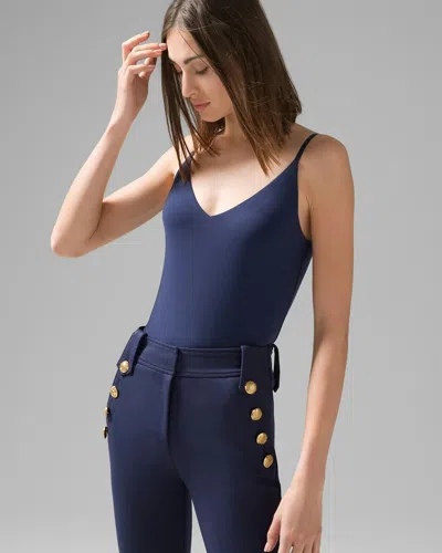 White House Black Market V-neck Cami In Officer Blue