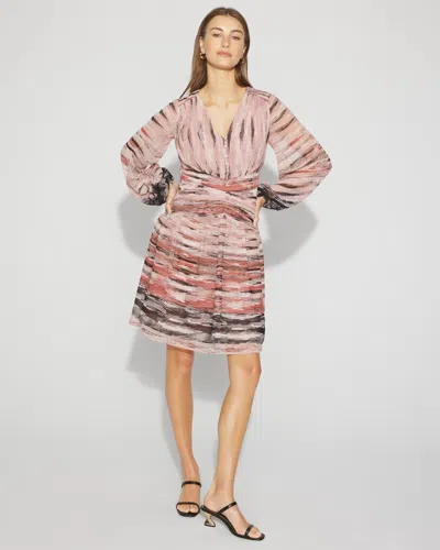 White House Black Market V-neck Printed Mini Dress