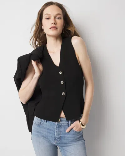 White House Black Market V-neck Sweater Vest In Black