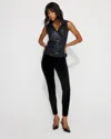White House Black Market Velvet Leggings In Black
