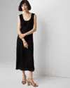White House Black Market Velvet Slip Dress In Black