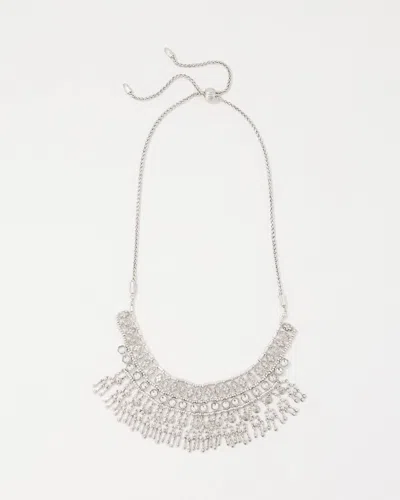 White House Black Market Western Collar Necklace |  In Silver