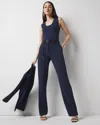 White House Black Market Wide Leg Pants Trousers In Admiral Blue