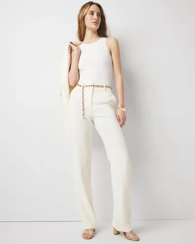 White House Black Market Wide Leg Pants Trousers In Antique White