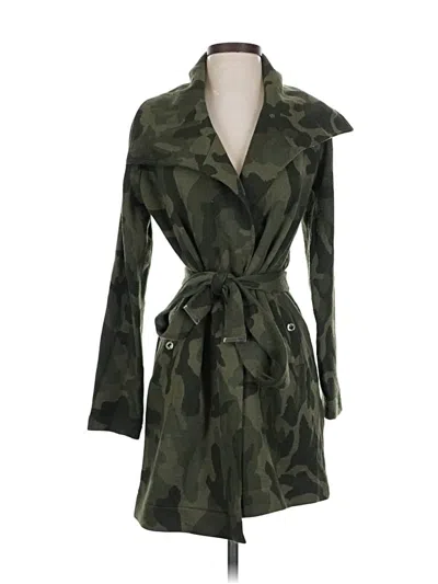 Pre-owned White House Black Market Wool Cardigan Sweater In Green