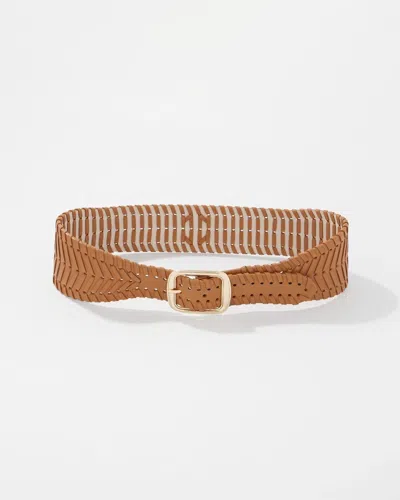 White House Black Market Woven Waist Belt In Vachetta