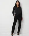 White House Black Market Zoey Sequin Velvet Straight Pants In Black