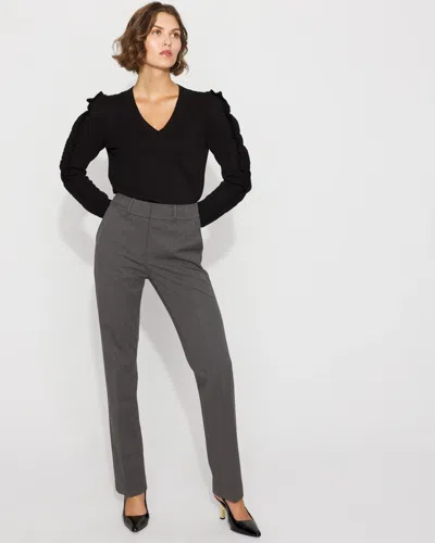 White House Black Market Zoey Straight Leg Pants In Gray