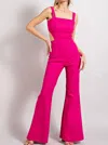 White Label Denim Cutout Romper In Pink In Pink