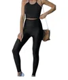 White Label Matte Leggings In Black In Black