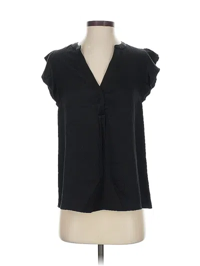 Pre-owned White Label The White Company Short Sleeve Blouse In Black