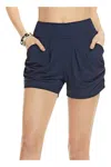 White Label Women's Lounge Shorts With Pockets In Navy In Blue