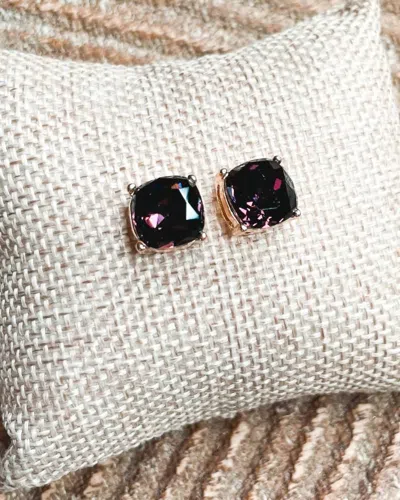 White Label Women's Simple Studs Earrings In Purple In Neutral