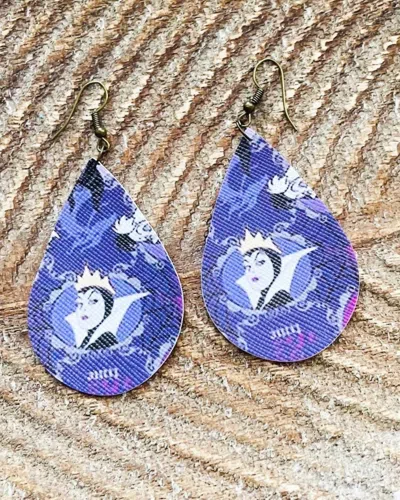 White Label Women's Teardrop Earrings In Blue In White