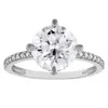 White Lotus 10k White Gold Lab Created Moissanite Ring In White