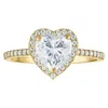 White Lotus 10k Yellow Gold Lab Created Moissanite Ring, 8 In Silver