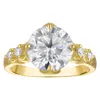 White Lotus 14k Gold Over Sterling Silver Lab Created Moissanite Ring In Gold