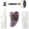 White Lotus Beauty Genuine Amethyst Crystal Facial Set In Purple