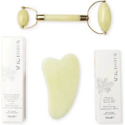 White Lotus Beauty Genuine Crystal Facial Chemical Free Jade In Green